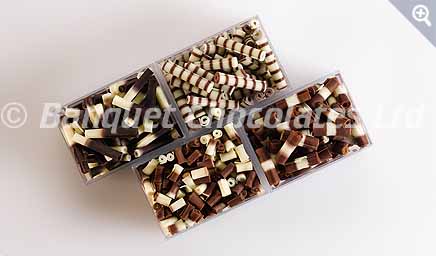 Decorative Chocolate Rolls from Banquet Chocolates