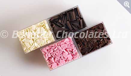 Decorative Chocolate Shavings from Banquet Chocolates